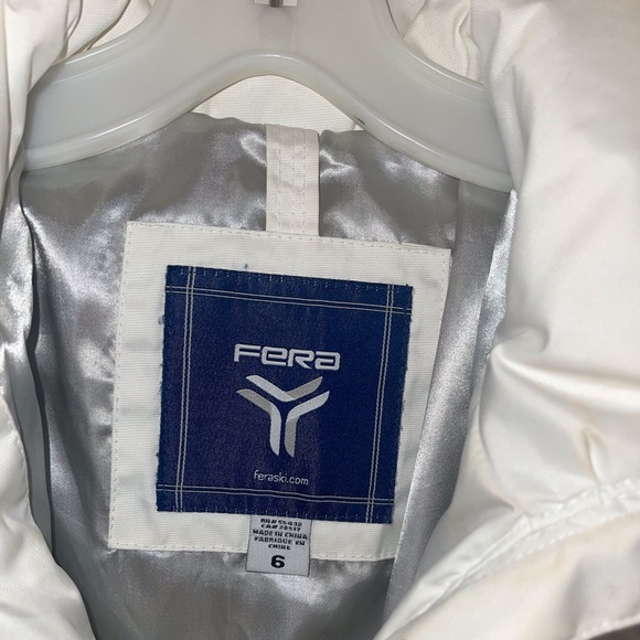 FERA White Duck Down Puffer Ski Jacket - 6 - Picture 3 of 5